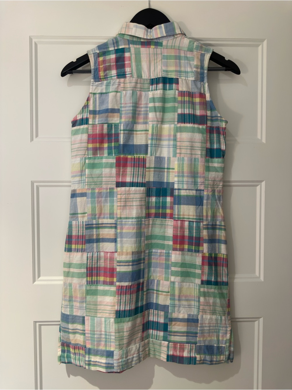 🤍 XS Ralph Lauren Vintage Plaid Button-Front Mini Dress 100% Cotton - Picture 2 of 15